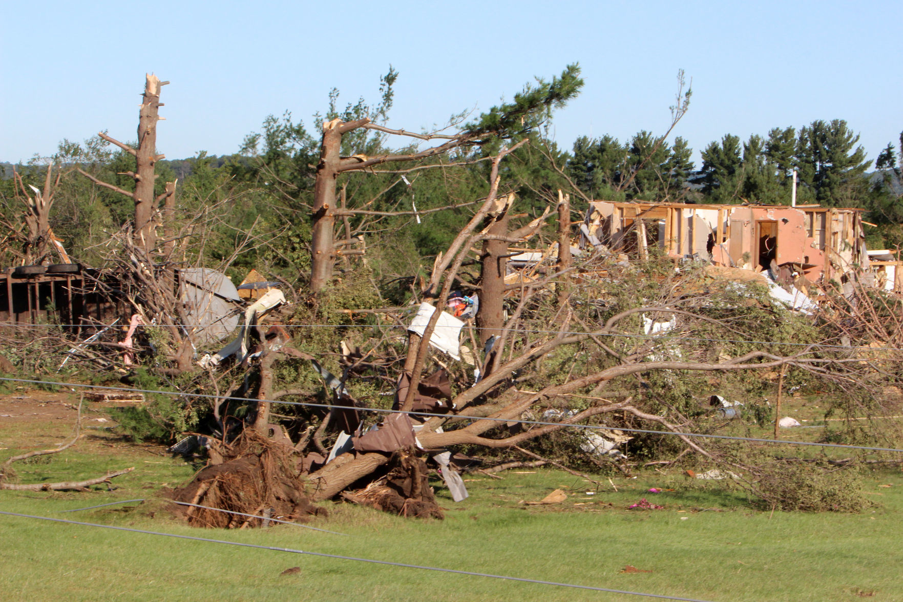 Tornado damage in near Wheaton/Elk Mound 9-25